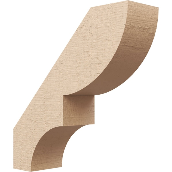 Ekena Millwork 5-inch W x 18-inch D x 18-inch H Ridgewood Rough Cedar Woodgrain TimberThane Knee Brace, Primed BRCUR05X18X18RIDRCPR - main